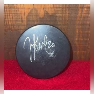 Rare Signed Jyrki Lumme Inglasco NHL Hockey Puck Collectible